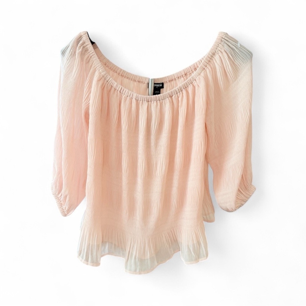 Express Light Pink Blouse NWT - Picture 1 of 6